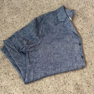 Hester & Orchard linen blend womens top size Large
